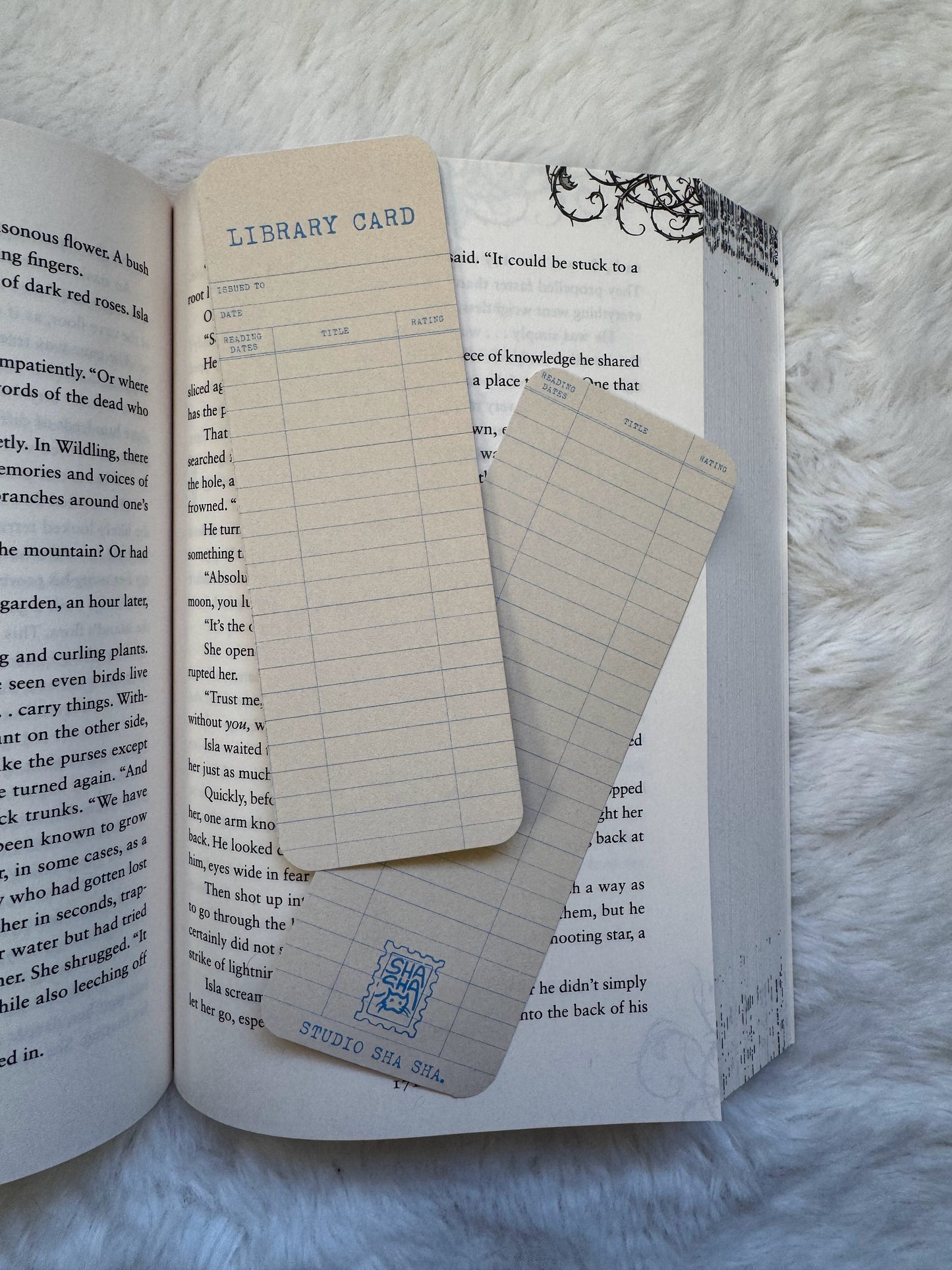 Library Card Bookmark – muted.