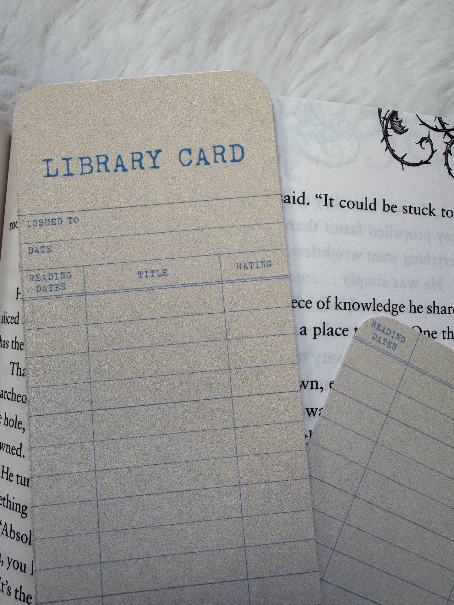 Library Card Bookmark – muted.