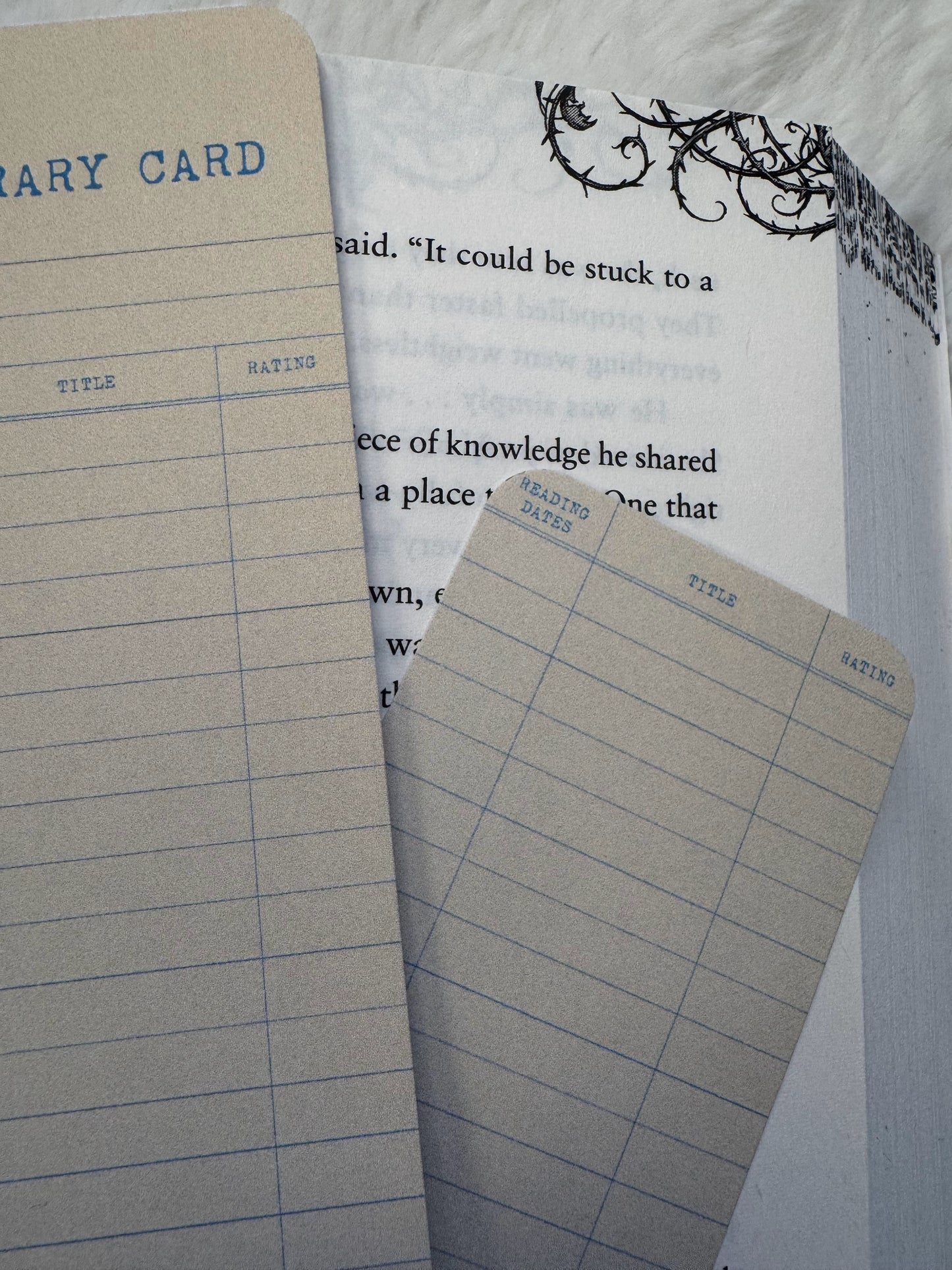 Library Card Bookmark – muted.